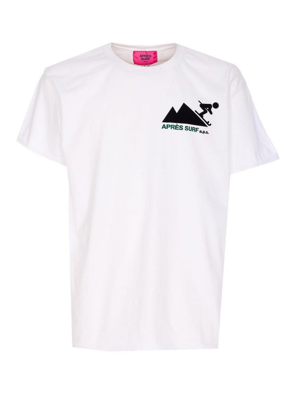 APRES SURF: crew necks - White Trafoi T-Shirt