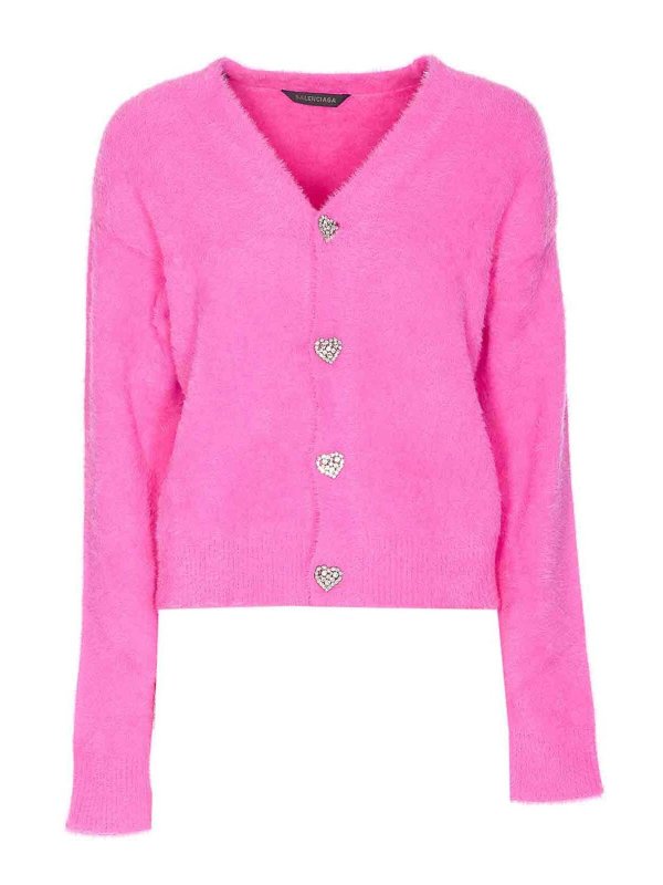 BALENCIAGA: Cardigans - Cardigan - Nude