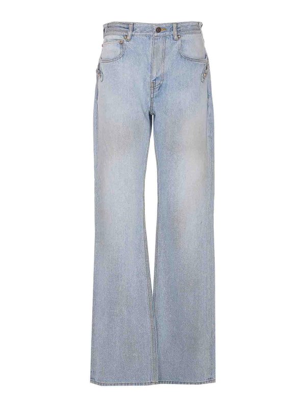 BALENCIAGA: straight leg jeans - Denim City Straight Jeans