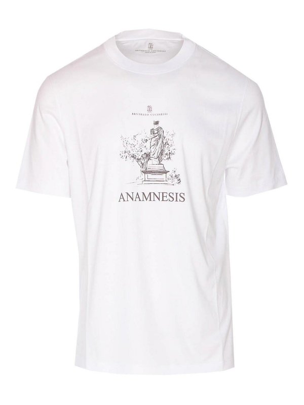 BRUNELLO CUCINELLI: crew necks - Anamnesis Logo T-Shirt