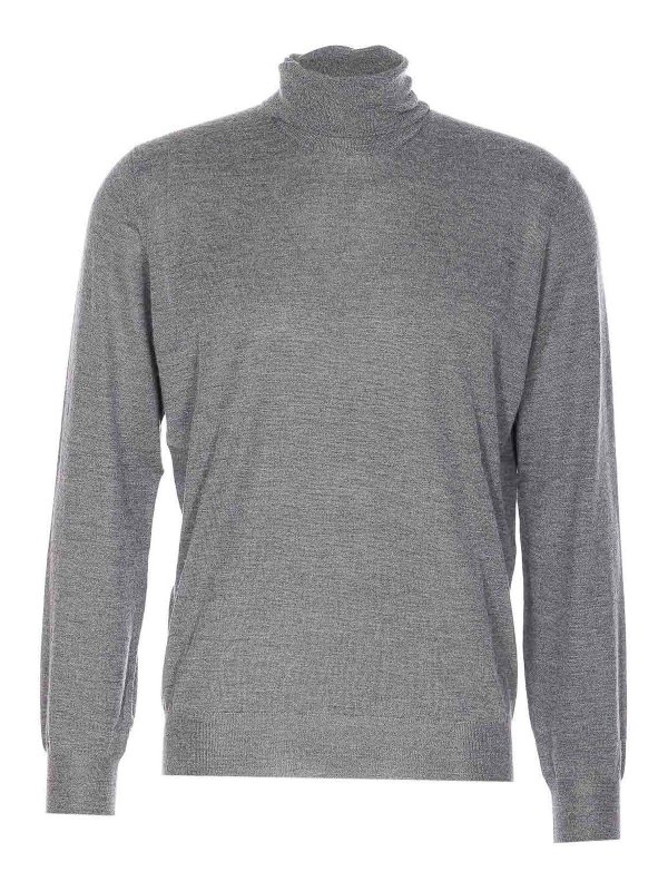 BRUNELLO CUCINELLI: Cuellos altos y polos - Suéter Con Cuello Alto - Gris