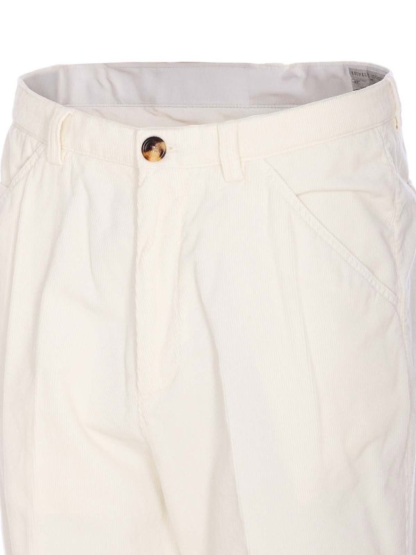 The Best Shops BRUNELLO CUCINELLI: casual trousers - White Pants