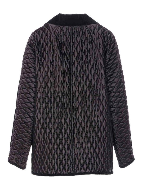 BURBERRY: padded coats online - Black Quilted Coat