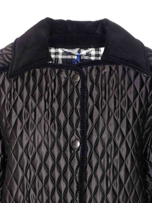 Black Quilted Coat shop online: BURBERRY