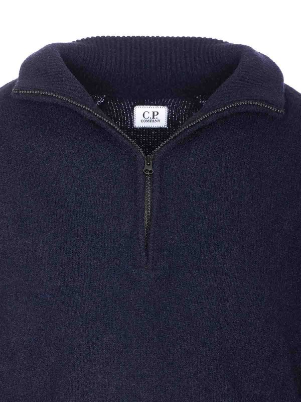 Suéter Con Cuello Alto - Azul shop online: C.P. COMPANY