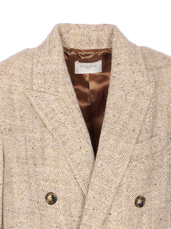 Cirolo 1901 Beige Coat shop online: CIRCOLO 1901
