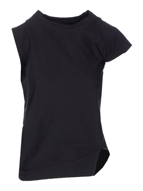 Courreges: crew necks - Twisted T-Shirt