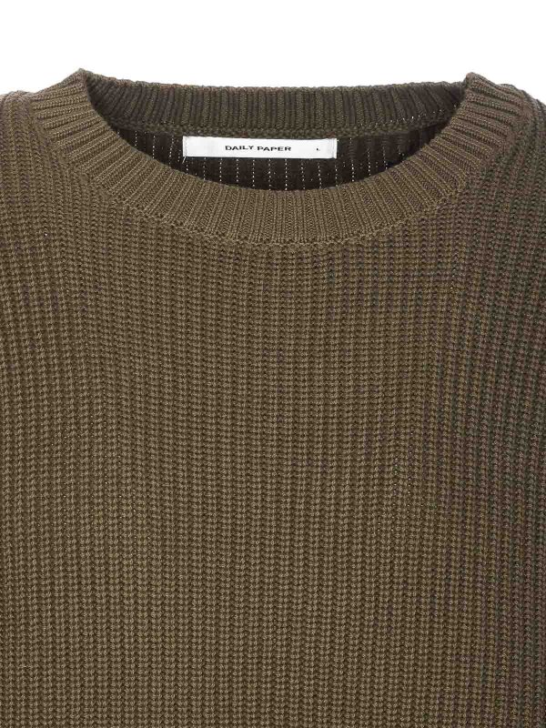 Rundhalspullover - Grün shop online: DAILY PAPER