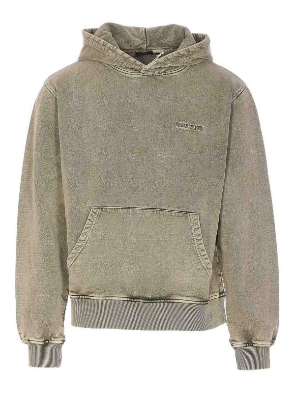 DAILY PAPER: Sweatshirts & Sweaters - Green Dias Washed Hoodie