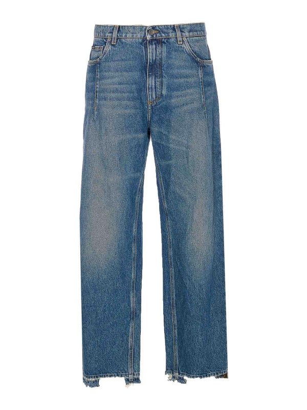 DOLCE & GABBANA: Jeans à jambe droite - Jean Droit - Bleu