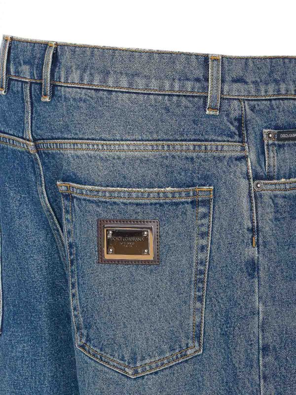 The Best Shops DOLCE & GABBANA: Jeans à jambe droite - Jean Droit - Bleu