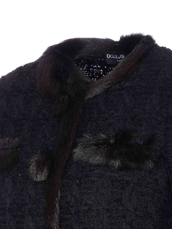 The Best Shops DOLCE & GABBANA: crew necks - Single Breasted Tweed Jacket