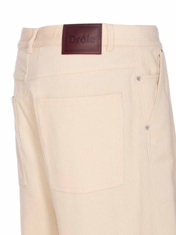 The Best Shops DRÔLE DE MONSIEUR: casual trousers - Ecru Le Baggy Pants