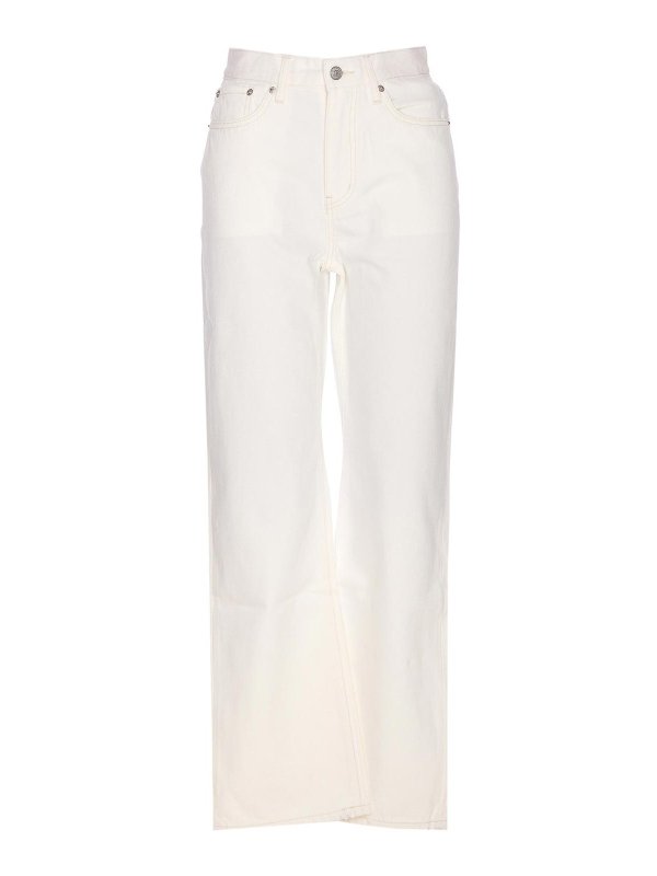 DUNST: straight leg jeans - White Essentiel Straight Jeans