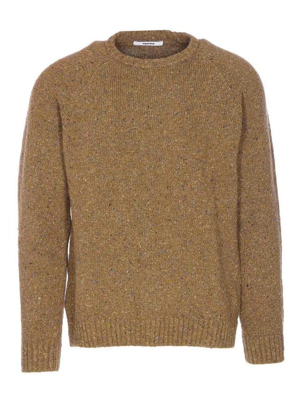 EDMMOND STUDIOS: Strickpullover mit Rundhalsausschnitt - Rundhalspullover - Braun