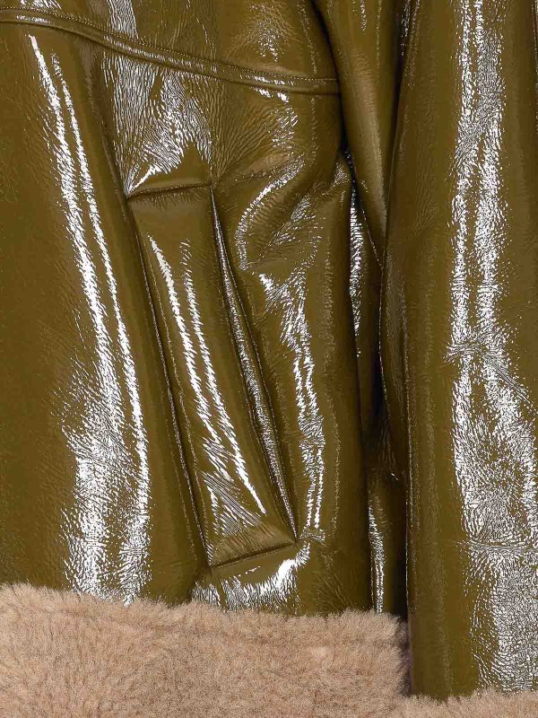 The Best Shops ELEH: Manteaux en cuir - Manteau En Cuir - Vert