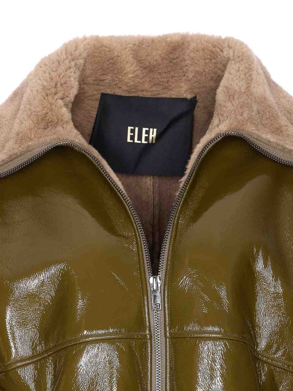 Manteau En Cuir - Vert shop online: ELEH