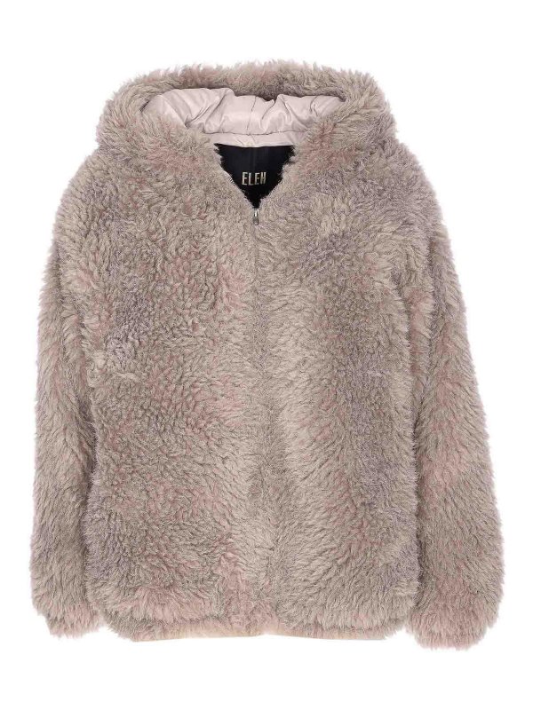 ELEH: 毛皮＆シアリングコート - 毛皮/ムートンコート - グレー