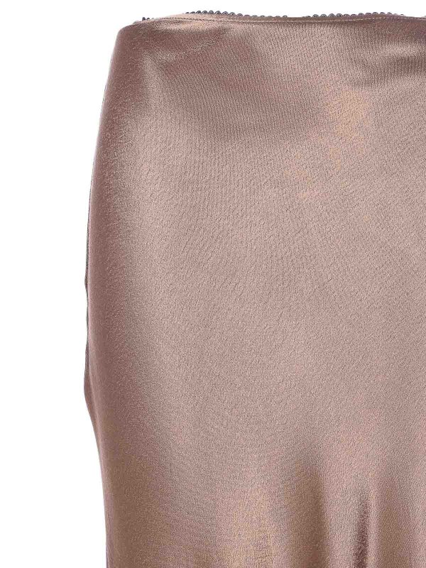 Gonna Grigio Fango Con Chiusura Zip Laterale shop online: ELEH