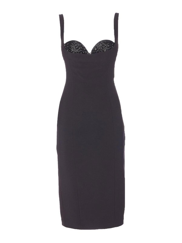 ELISABETTA FRANCHI: ニーレングスドレス - 膝丈ドレス - 黒