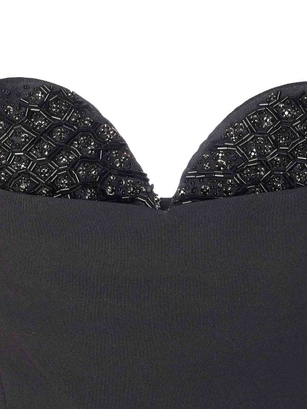 膝丈ドレス - 黒 shop online: ELISABETTA FRANCHI