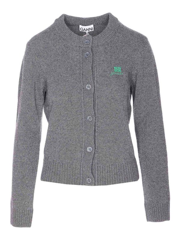 GANNI: カーディガン - カーディガン - グレー