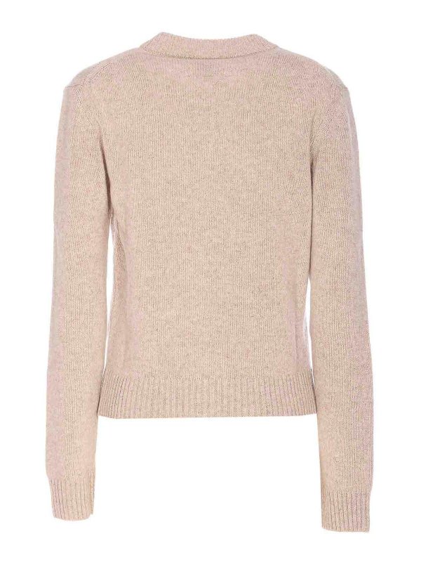 GANNI: cardigan online - Beige Core Future Cardigan