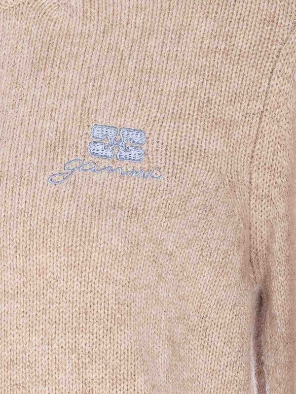 The Best Shops GANNI: cardigan - Beige Core Future Cardigan