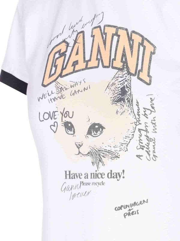 The Best Shops GANNI: crew necks - Basic Kitty T-Shirt