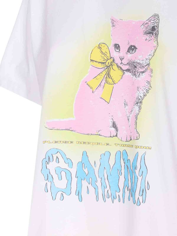 The Best Shops GANNI: crew necks - Basic Neon T-Shirt