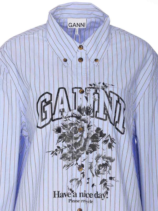シャツ - ブルー shop online: GANNI