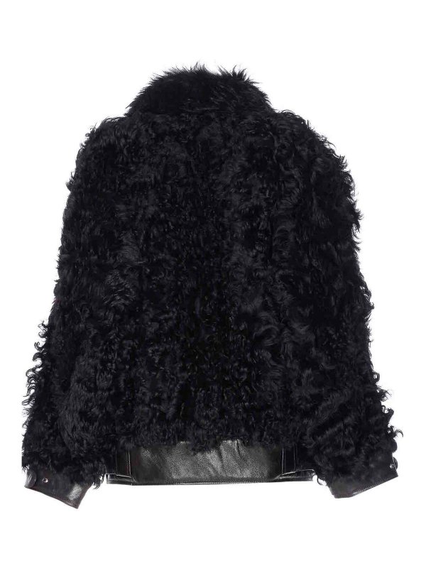 GOLDEN GOOSE: Pellicce e montoni online - Giacca Osanne in pelliccia di shearling nera