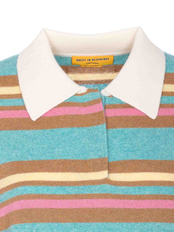 Cropped Strip Polo Sweater shop online: GUEST IN RESIDENCE