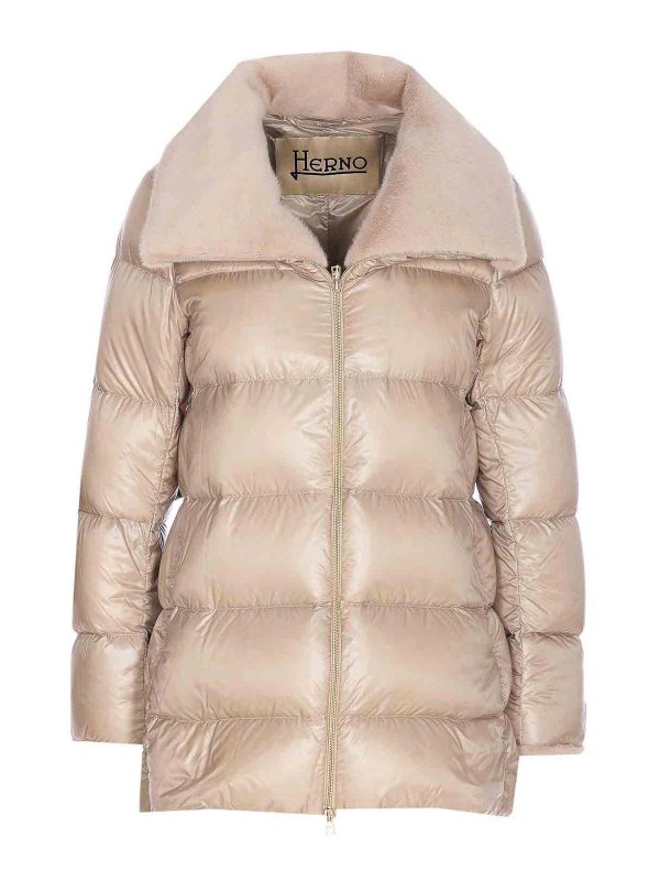 HERNO: Kurze Daunenjacken - Daunenjacke - Beige