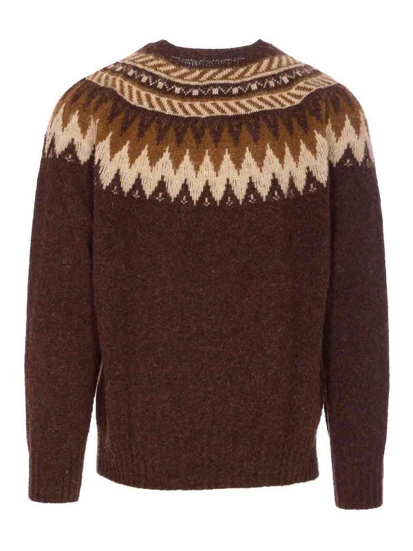 HOWLIN: Pull col rond online - Pull Col Rond - Marron