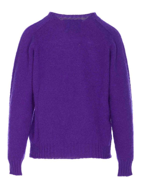 HOWLIN: Strickpullover mit Rundhalsausschnitt online - Rundhalspullover - Lila