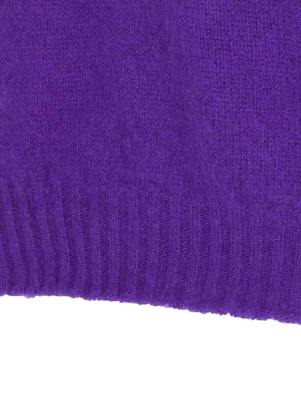 The Best Shops HOWLIN: Strickpullover mit Rundhalsausschnitt - Rundhalspullover - Lila