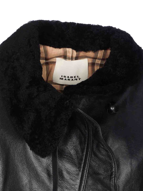 Black Bryana Leather Jacket shop online: ISABEL MARANT