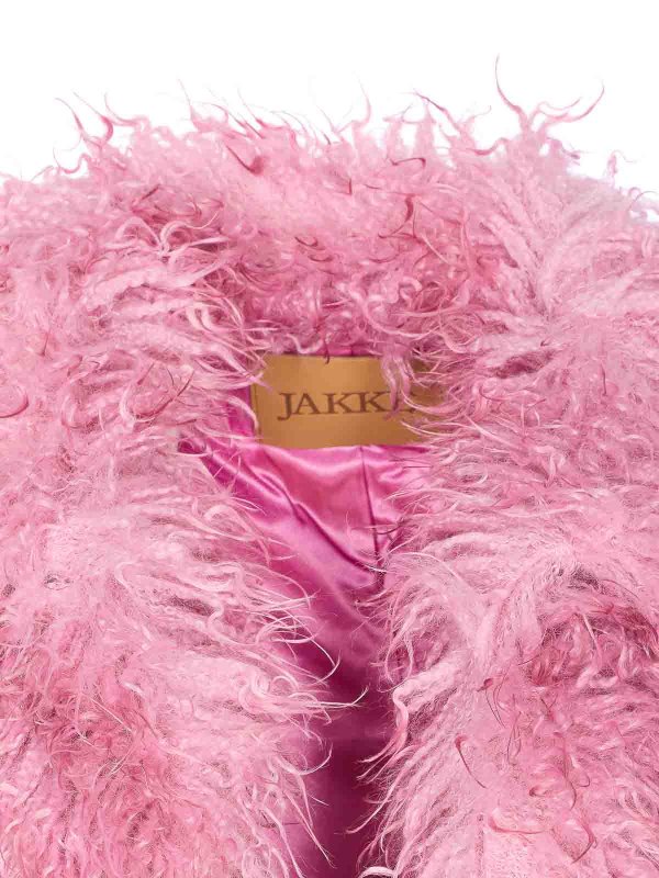 The Best Shops JAKKE: Pellicce e montoni - Giacca finta filata rosa