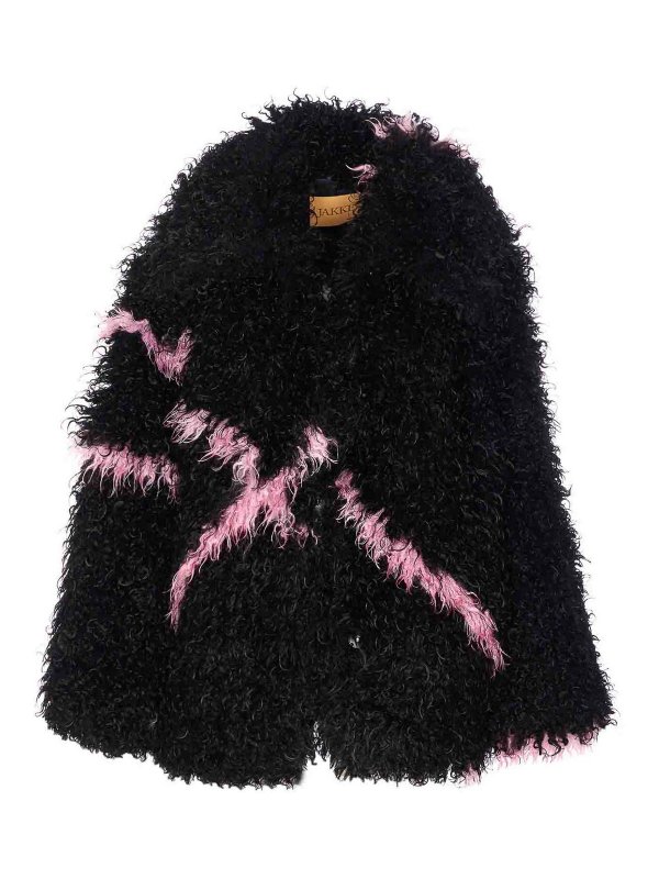 JAKKE: Abrigos de borreguito y piel  - Abrigo De Piel - Negro