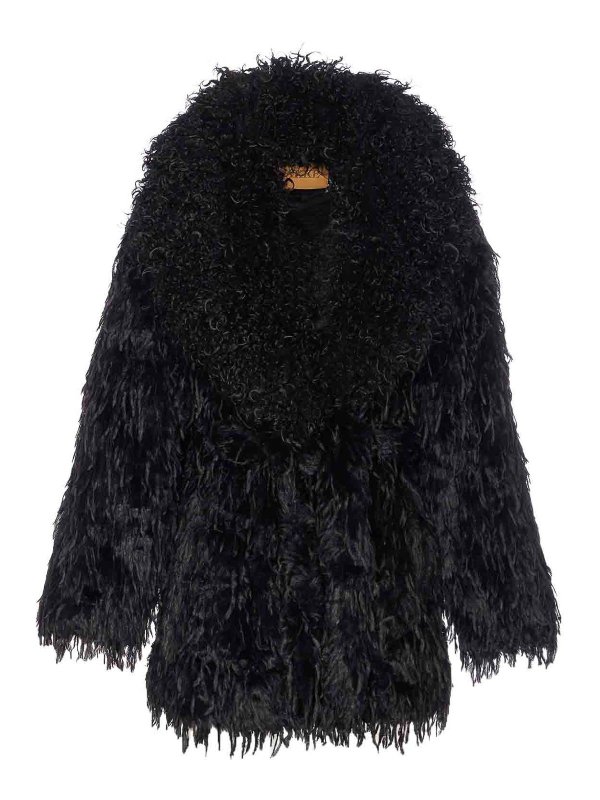 JAKKE: Pellicce e montoni - Cappotto in pelliccia sintetica Tavi nera