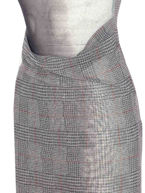 The Best Shops JEAN PAUL GAULTIER: crew necks - Prince Of Wales Mesh Long Dress