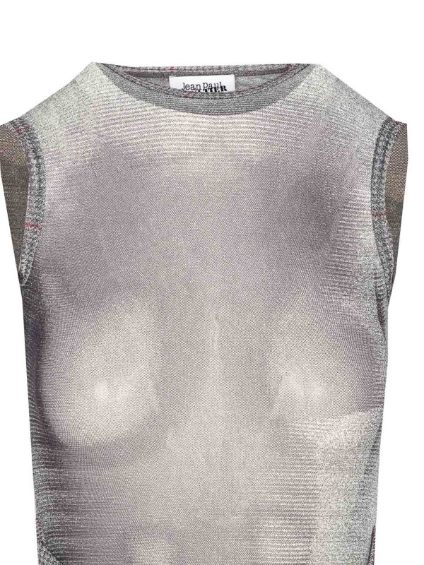 Prince Of Wales Mesh Long Dress shop online: JEAN PAUL GAULTIER