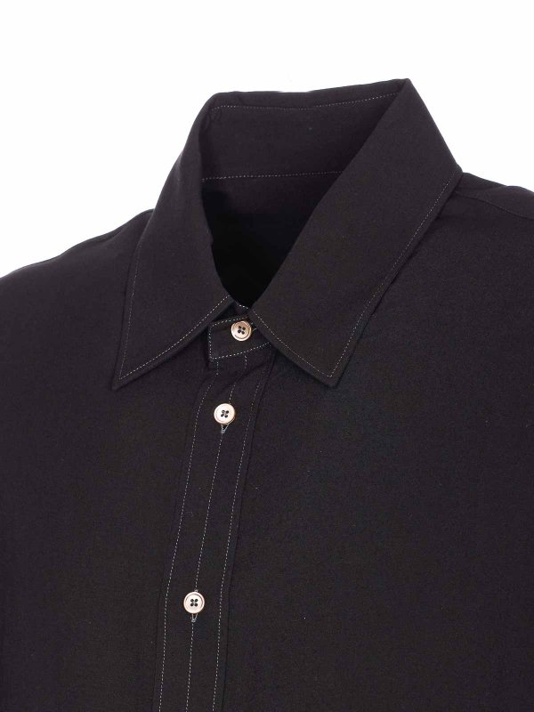 The Best Shops LEMAIRE: shirts - Black Relaxed Shirt