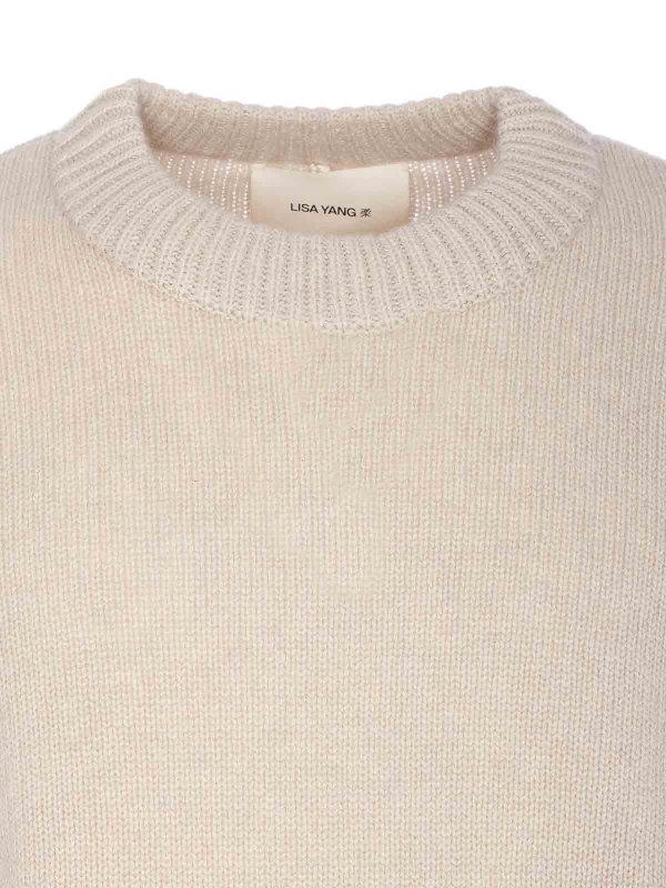 Rundhalspullover - Beige shop online: LISA YANG