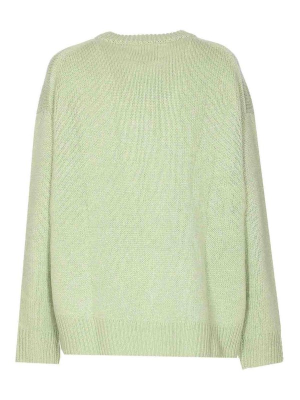 LISA YANG: Strickpullover mit Rundhalsausschnitt online - Rundhalspullover - Grün