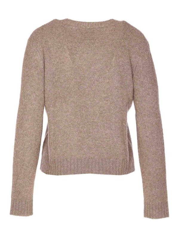 LISA YANG: crew necks online - Nougat Brown Mira Sweater