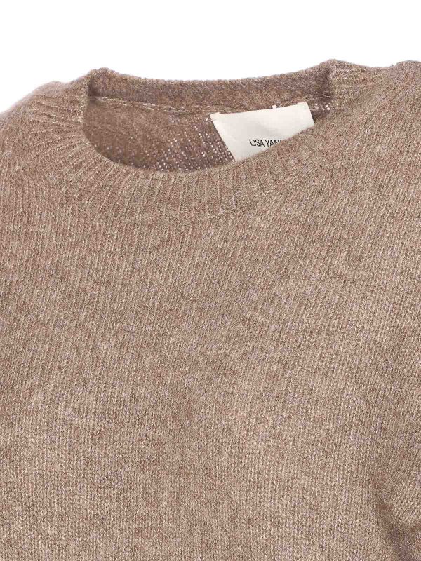 The Best Shops LISA YANG: crew necks - Nougat Brown Mira Sweater