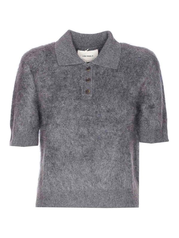 LISA YANG: crew necks - Carolyn Short Sleeves Sweater