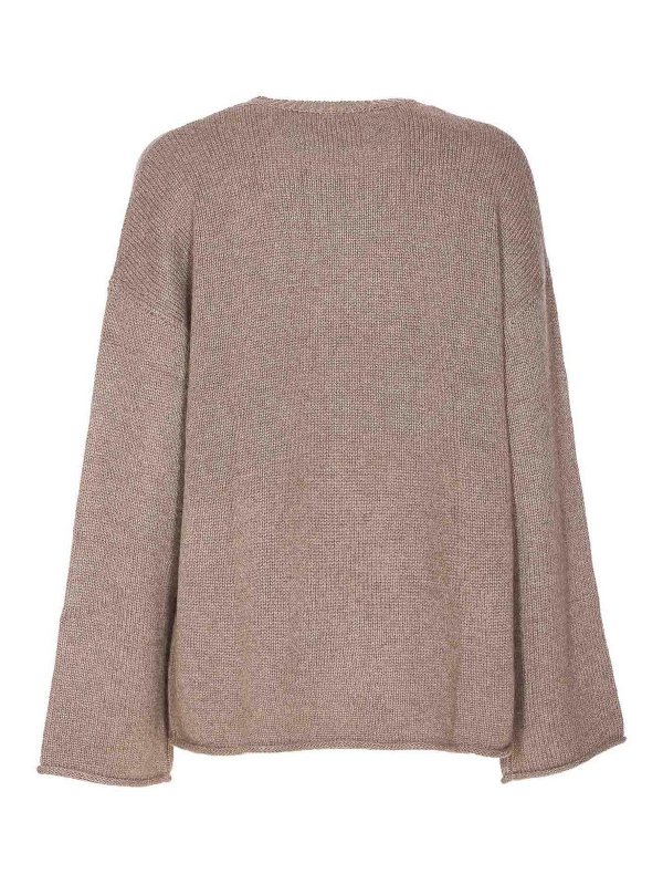LISA YANG: Strickpullover mit Rundhalsausschnitt online - Rundhalspullover - Beige